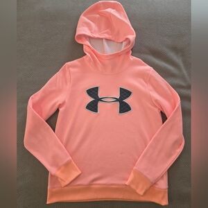 Under armour cold gear hoodie sweatshirt. Women's small coral/peach